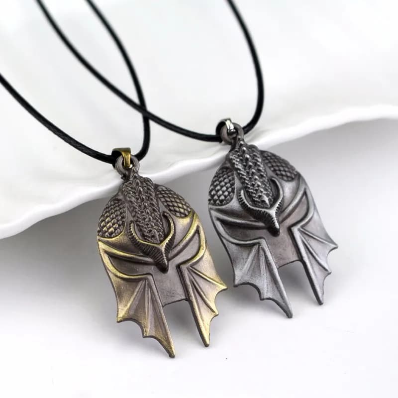 Game Dragon Age 3 Inquisition Helmet Necklace Men Pendant Antique Bronze Adornment Wholesal