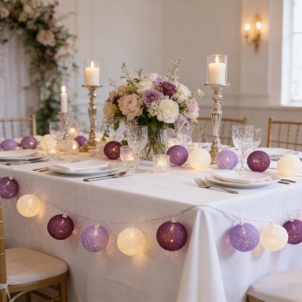 10/20LED Fairy Cotton Ball Light String Garland Fairy Lamp LED Holiday Wedding Birthday Party Home Bed Decoration Battery Box