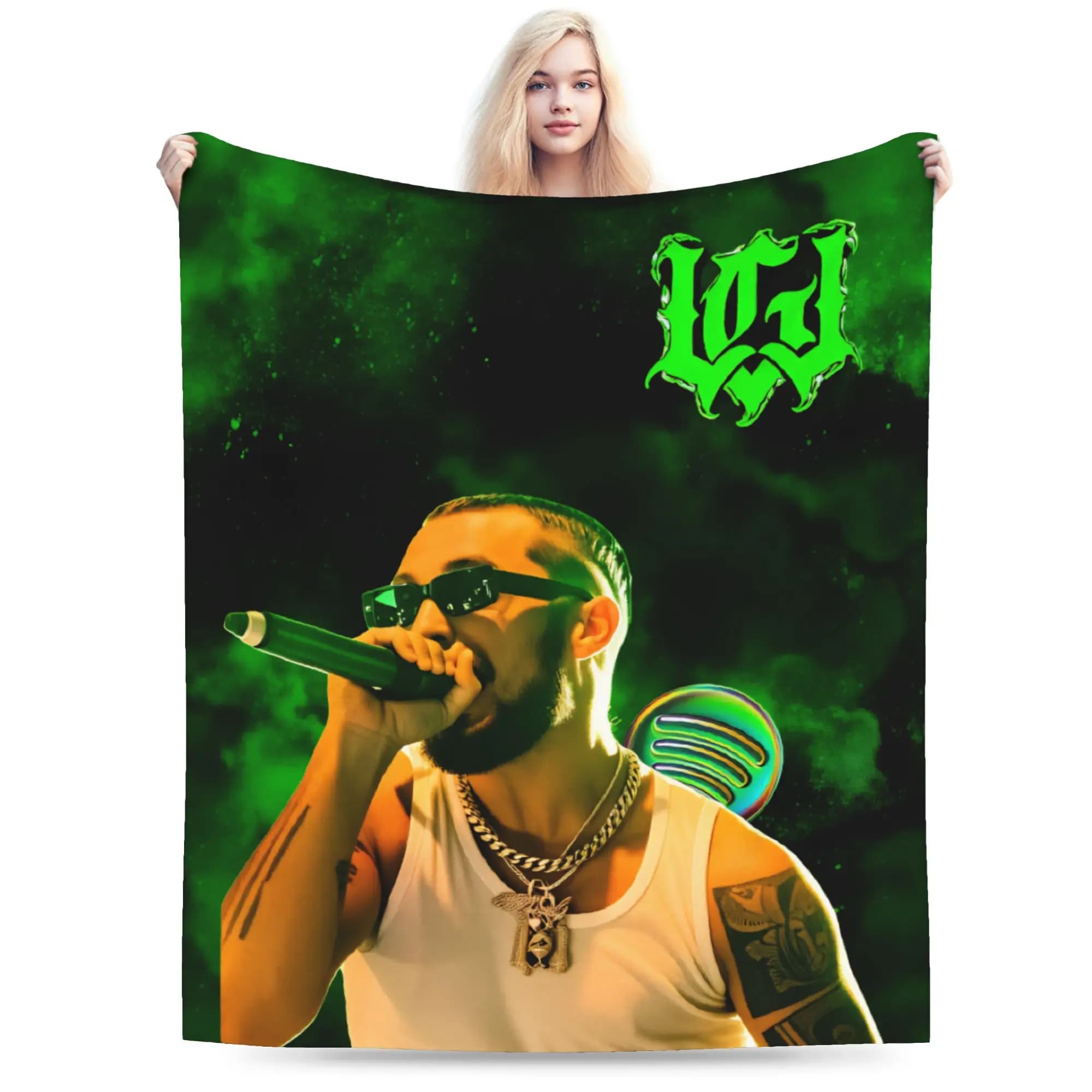Warm Blanket Children Travel Jc Reyes Album Tour 2025 Rapper Throw Blanket Flannel Bedspread For Outdoor Graphic Sofa Bed Cover