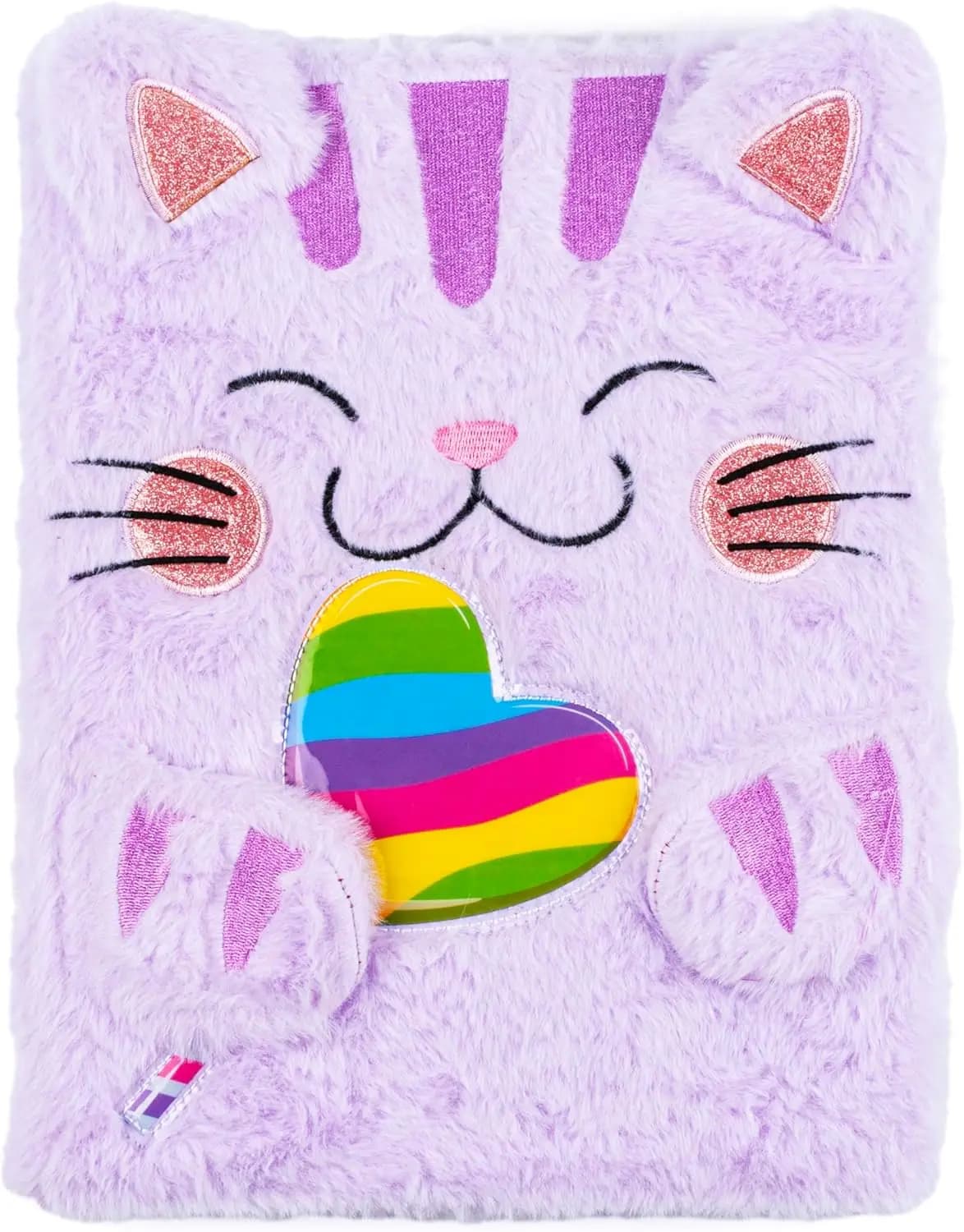 Sketch Book for Kids: Large 9x12 Hardcover Drawing Pad with Cat Design, Fuzzy Cover for Creative Doodling and Art