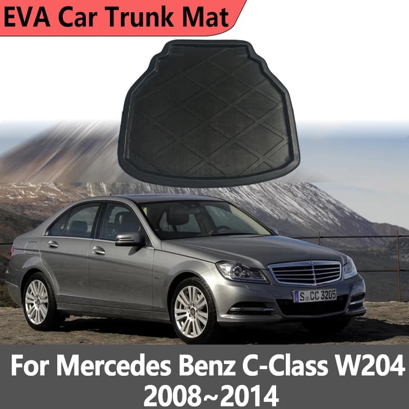 EVA Tappetino per bagagliaio di un'auto per Mercedes Benz Classe C W204 2008 ~ 2014 Tappetino per riporre tappeti da carico impermeabile Accessori auto 2010 2011 2012