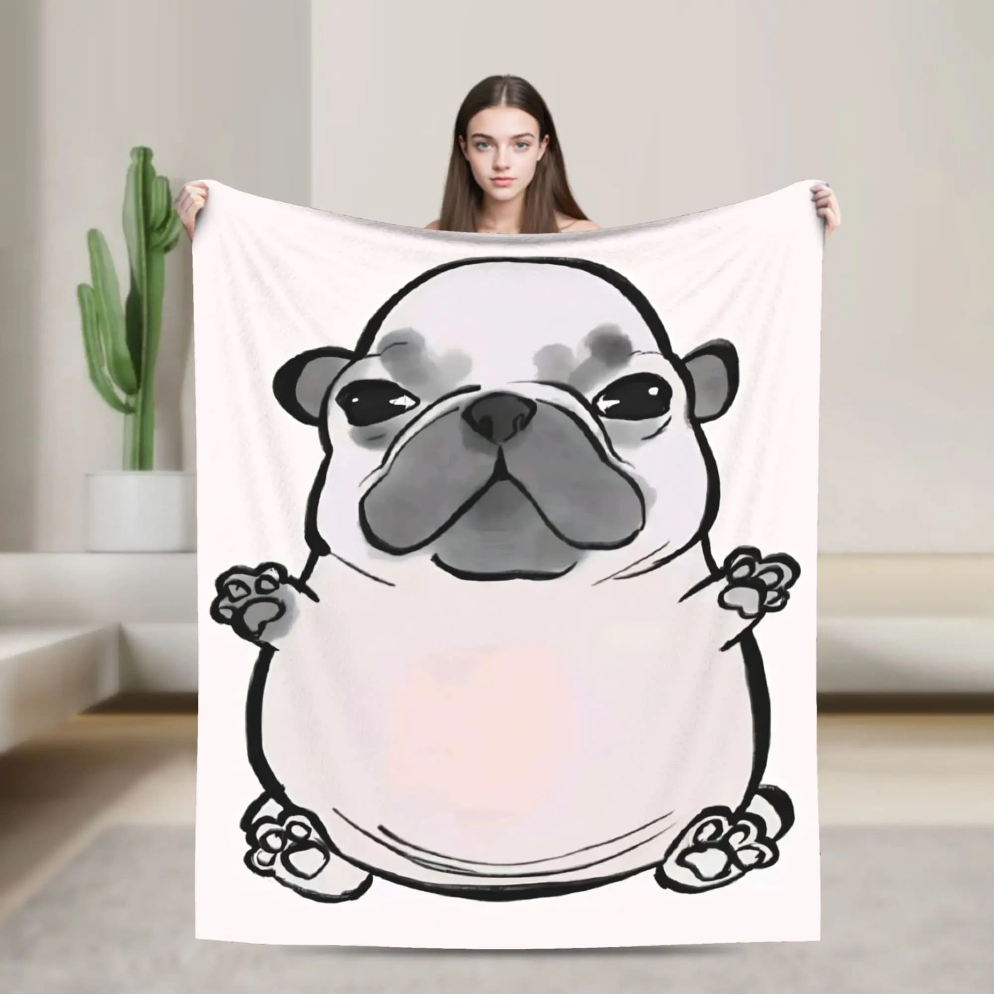 My Belly Pibble Warm Blanket Decorative Plush Throw Blanket Fluffy Outdoor Flannel Bedspread Sofa Bed Cover