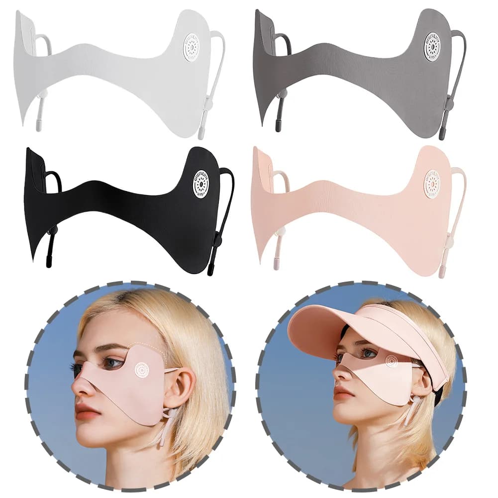 Eye Protection Sunscreen Mask Cooling Anti-UV Sun Protection Sunscreen Eye Patches Breathable Face Mask for Women Men