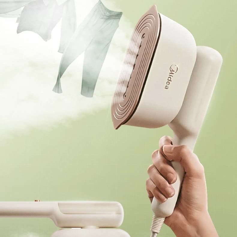 Midea Piroscafo per indumenti portatile, ferro da stiro elettrico portatile ad alta potenza, piccolo ferro da stiro a vapore per stirare i vestiti