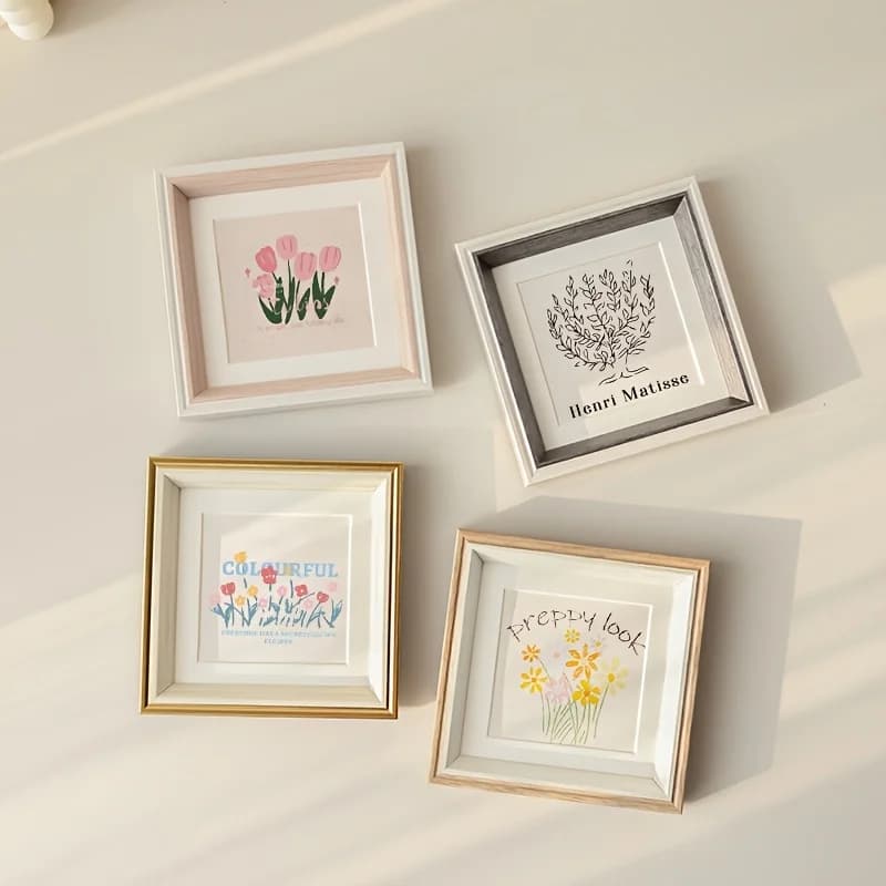 1pc 10x10cm Unfilled Frames, Art Frames, Table Frames, Visually Appealing (Without Images), Photo Showcase Frames，Picture Frames