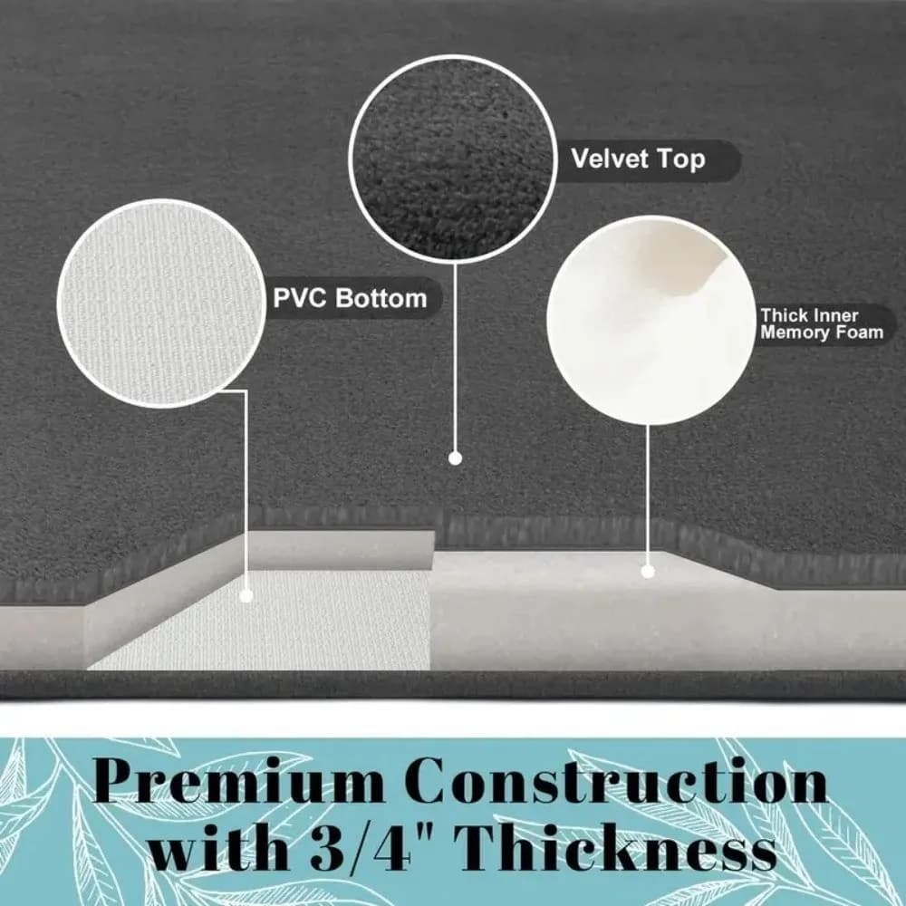 Standing Mat Non-Slip Bathroom Mat Quick Dry Absorbent Floor Mat Thickened Soft Door Mat Bathroom
