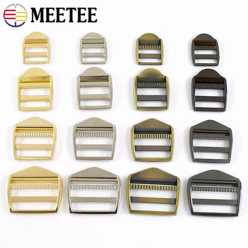 2/5/10 pezzi 20/25/31/38mm fibbia in metallo per zaino cursore regolazione chiusura borsa cinghia tri-glide gancio fibbie anello cintura accessori