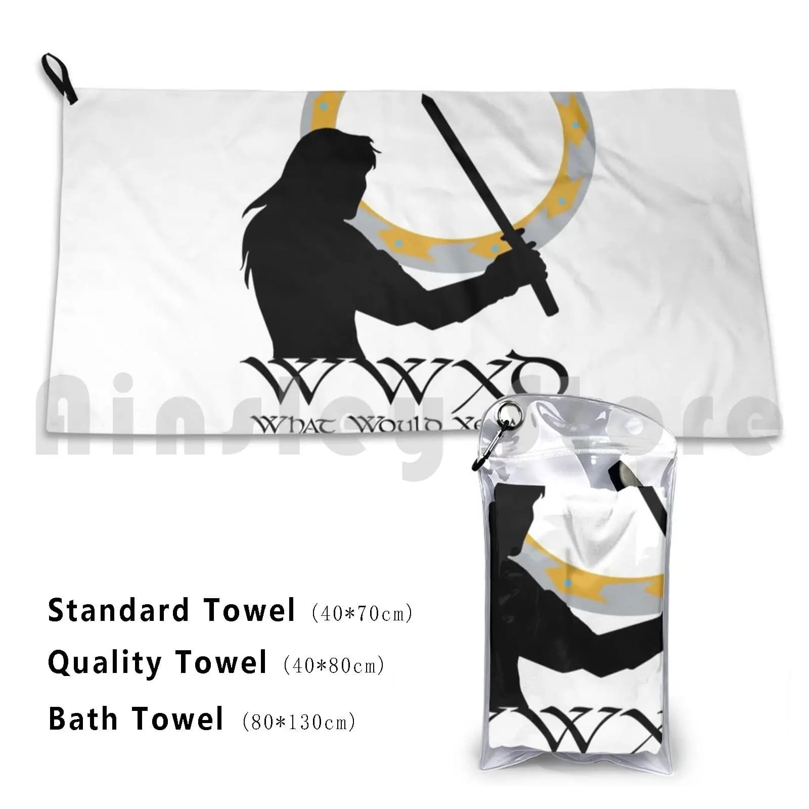Cosa farebbe Xena? Asciugamano da bagno personalizzato Xena Cosa farebbe Xena Spettacoli televisivi Pop Culture