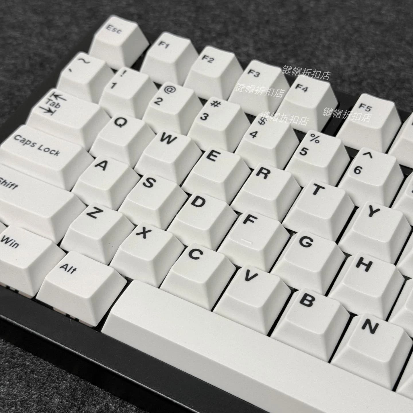 Minimalist Pure White Keycaps Cherry Profile PBT Dye-Sub Full Set for MX Mechanical Keyboard Office Gaming Custom Replacement