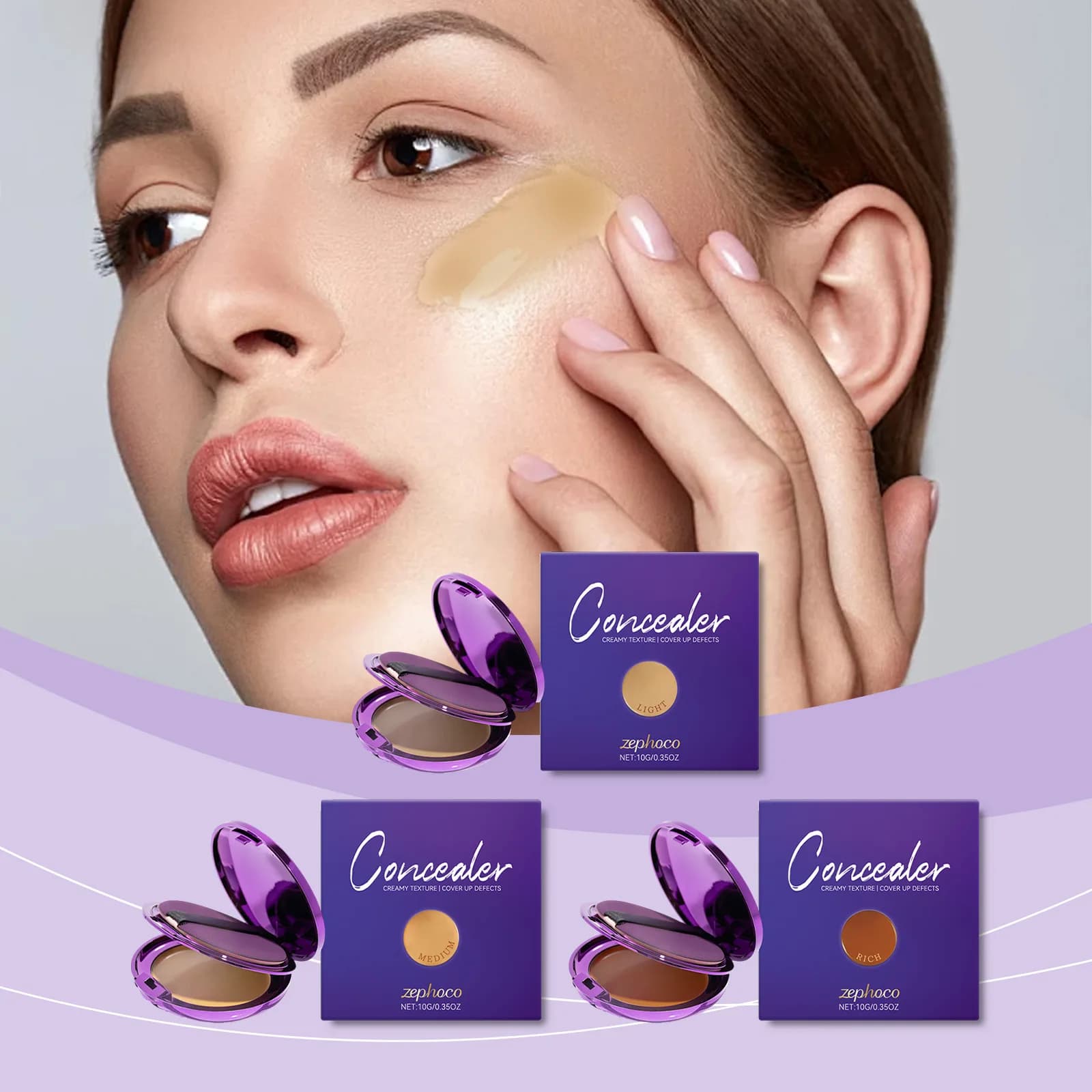Soft Matte Cream Concealer Full Coverage Blemishes Wrinkles Tattoos Flawless Lasting Waterproof Sweatproof Cushion Foundation