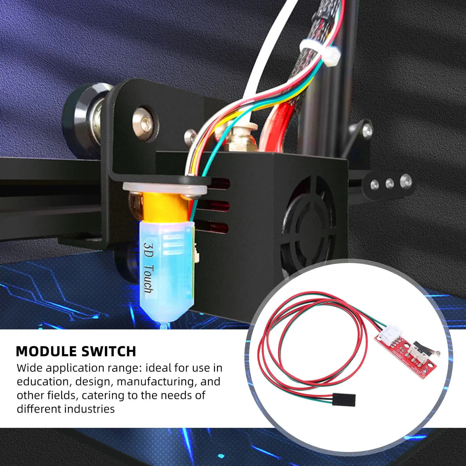 6Pcs Endstop Limit Switch Mechanical Micro Switch Module Printer Accessories for 3D Printer Parts Supplies Replacement