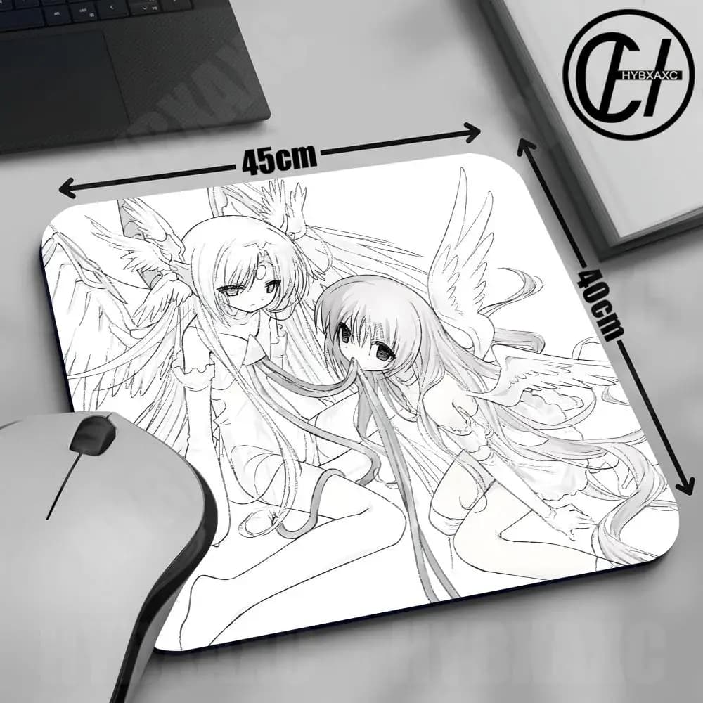 Cute Pinkly Girl Mouse Pad Anime Girl Gaming Keyboard Pads 45x40 Gaming Accessories Thickened HD Desk mat Small Rubber Mousepad
