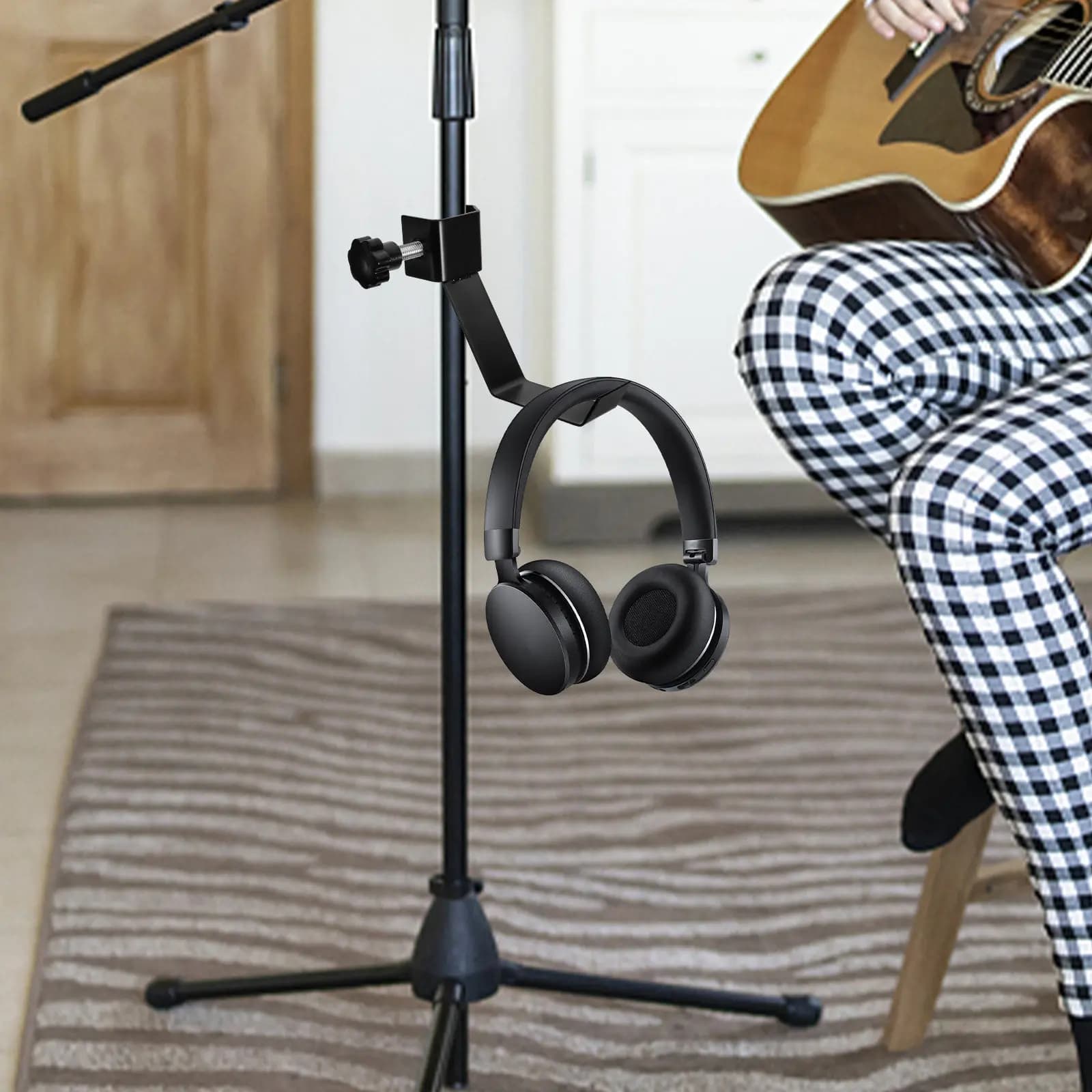 Supporto Professionale Regolabile per Cuffie, Espositore per Cuffie da Musico, Accessori per Chitarra, Supporto per Cuffie da Gaming