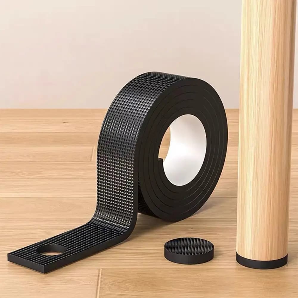 Self Adhesive Seal Strip Anti Slip Sofa Chair Bumper Damper Furniture Leg Pad Furniture Foot Cover Waterproof Rubber Strip Tape