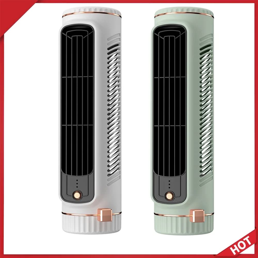 Rechargeable Air Cooler with 3 Speeds Desktop Cooling Fan USB Charging Vertical Horizontal Electric Fan for Bedroom Office Home