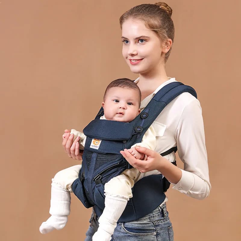 Marsupio ergonomico OMNI con istruzioni e scatola Zaino per neonati Carrozzina per bambini Bretelle avvolgenti per bambini 360
