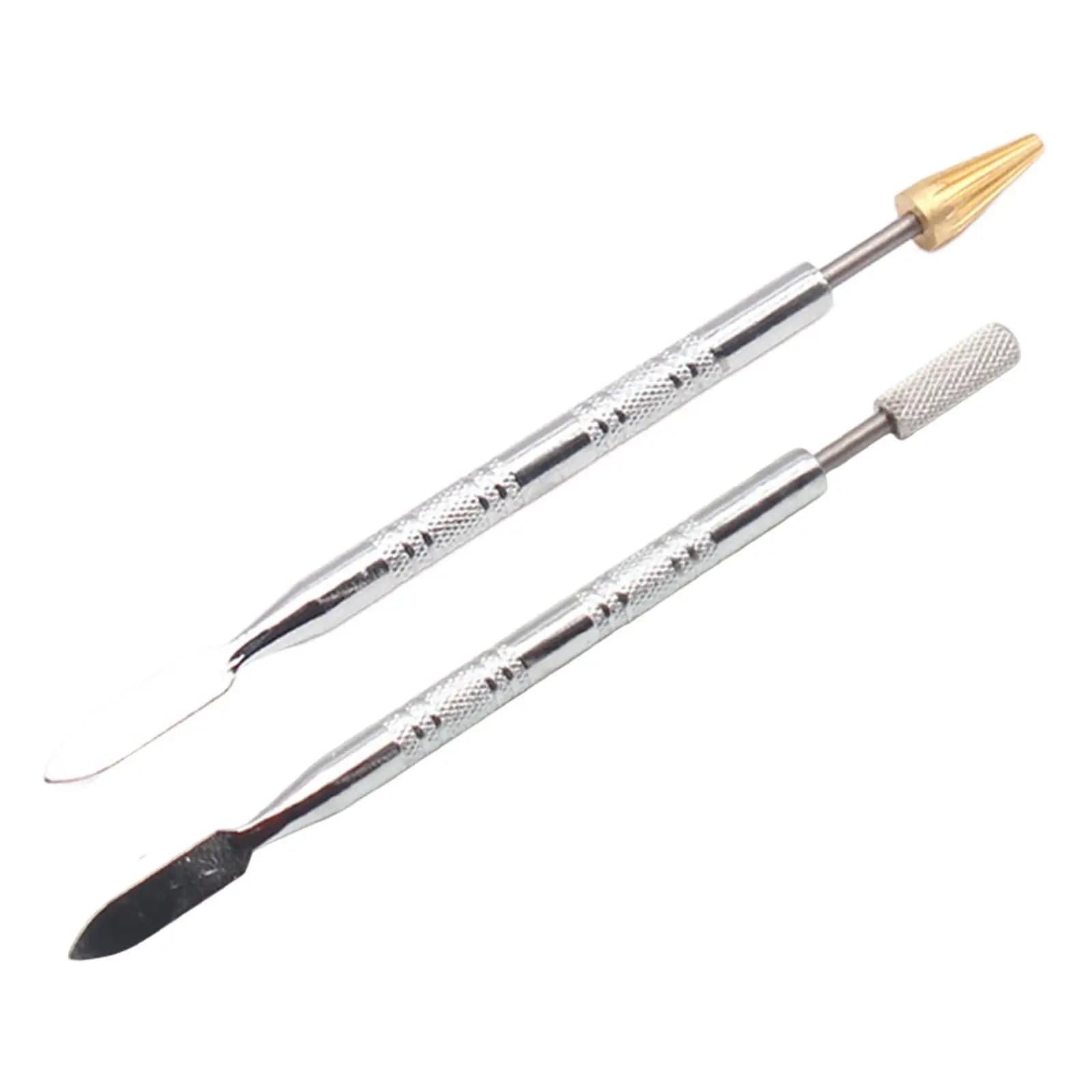 Edge Paint Roller Pen Double Head Gluing Applicator Stainless Steel Leather Craft Tool for Canvas Fabric