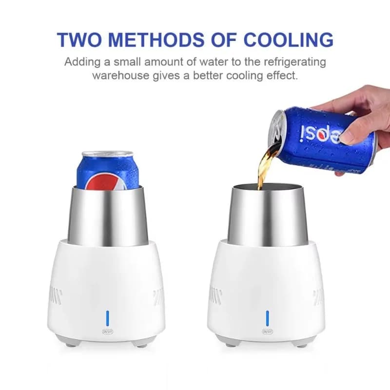Popolare Raffreddatore per Lattine di Birra in Alluminio – Tazza a Raffreddamento Rapido a 2 Vie, Refrigeratore Elettrico per Bevande con Un Solo Tasto per Casa e Ufficio, Miglior Strumento
