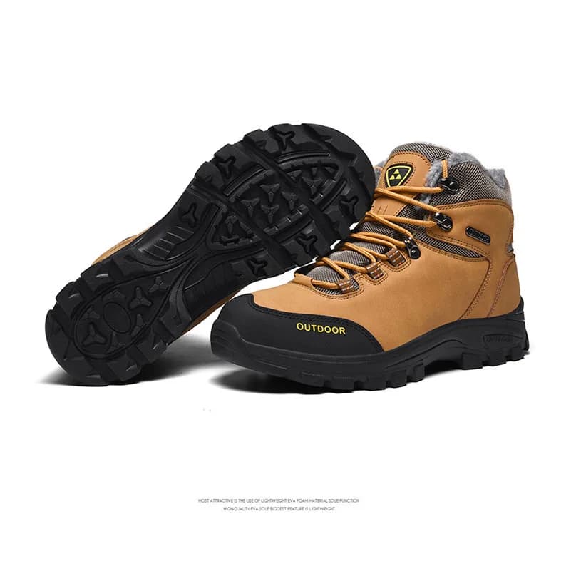 Men's Snow Boots Insulated Fur Lining Winter Hot Trekking Shoes Walking sneaker