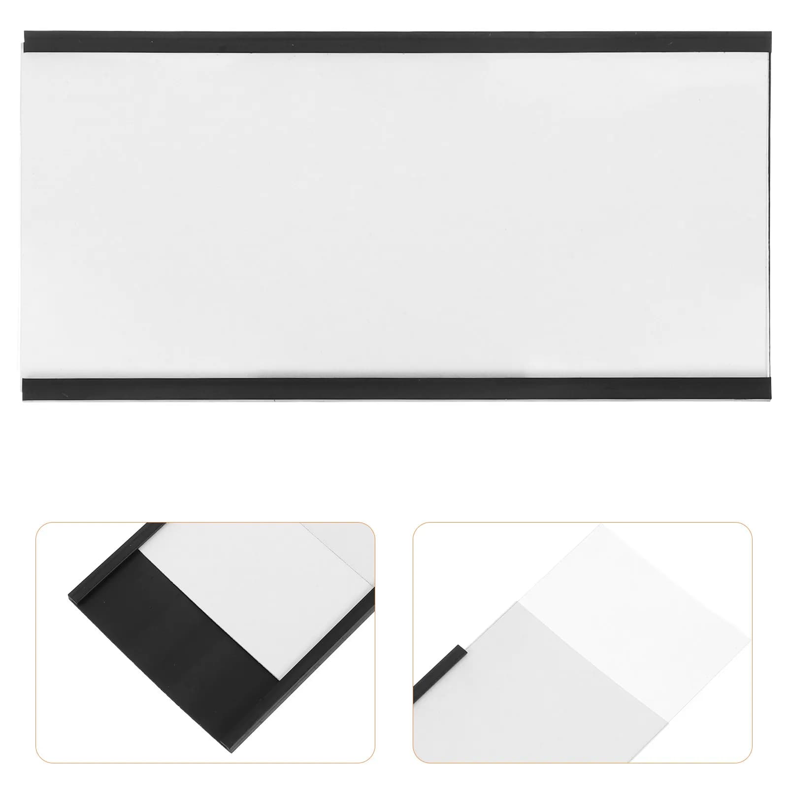 10 set di etichette magnetiche, inserti per carte in plastica trasparente, etichette riutilizzabili per scaffali, etichette per schedari da ufficio, etichette per lavagna