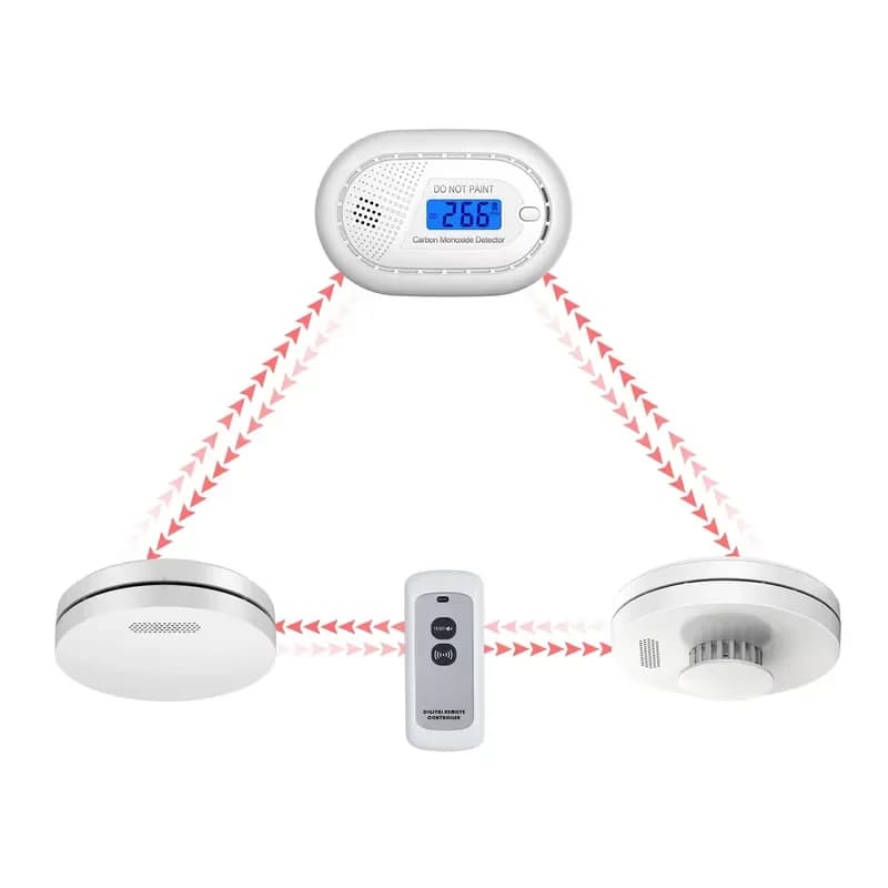 Smoke Alarm and Carbon Monoxide Detector Fire Alam System Interconnected Photoelectric Smoke Alarm Smart House Kit
