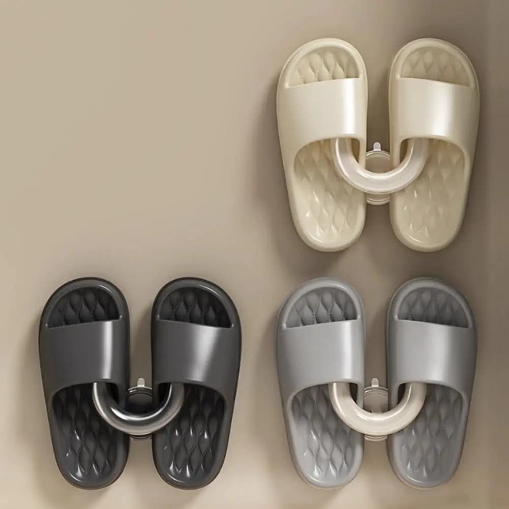 Portascarpe da Parete 2 Pezzi a Forma di U con Ventosa, Ganci Antiscivolo per Scarpe, Porta Asciugamani da Bagno Stabile Senza Foratura, Porta Ciabatte