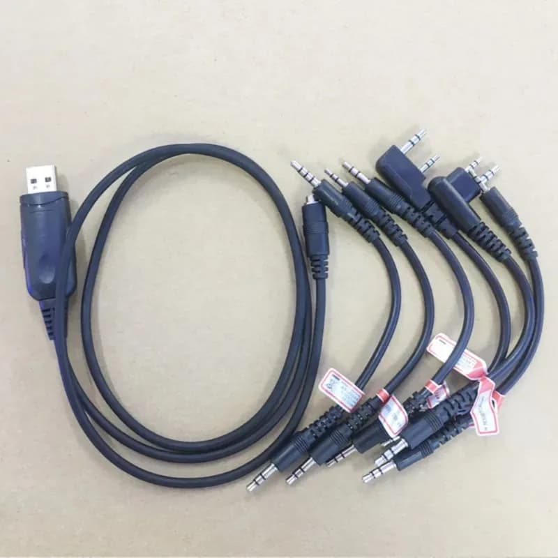Set cavo di programmazione USB 6 in 1 per Kenwood, Baofeng, Motorola, Yaesu, Hytera, mag One A8, per Icom ecc. Walkie-talkie radio bidirezionale