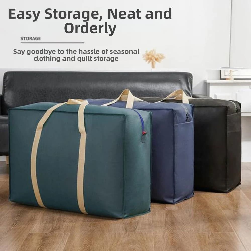 High Quality Extra Large Moving Luggage Bags 4 Sizes Black Non-woven Fabric Cubes Waterproof Home Storage Packing Tool