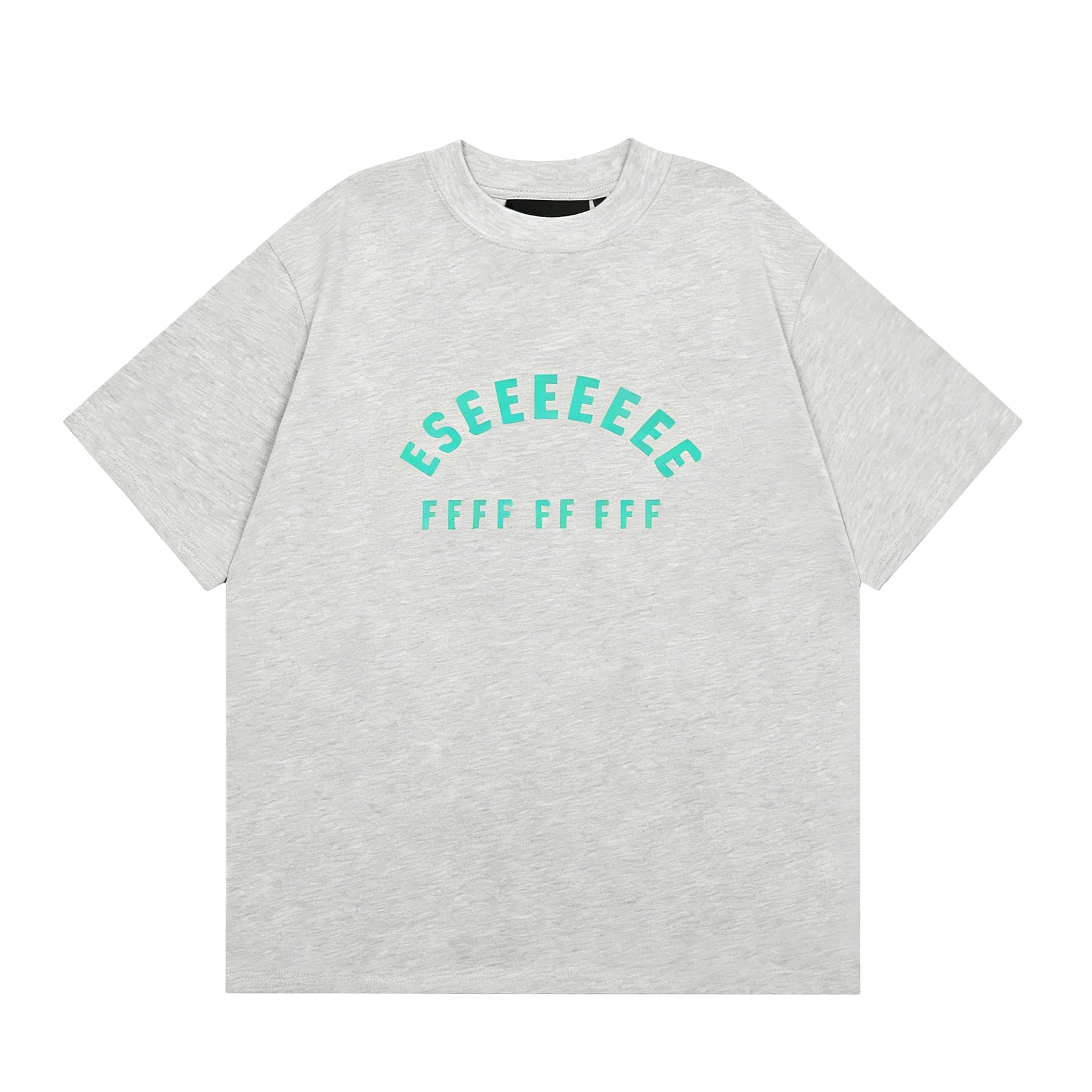 Classic brand men's round-neck T-shirt, arched silicone three-dimensional letter short-sleeved high street casual shorts set