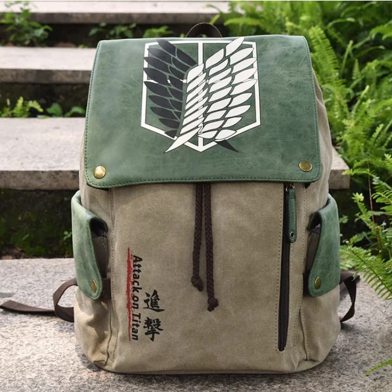 Attack on Titan Zaini Cosplay Anime Borse da scuola per adolescenti Borsa da viaggio casual per laptop Zaino Zaino per laptop Zaino per studenti