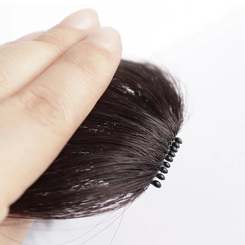 Invisible synthetic air fringe front clip-in Fiber hairstyle accessory for wig