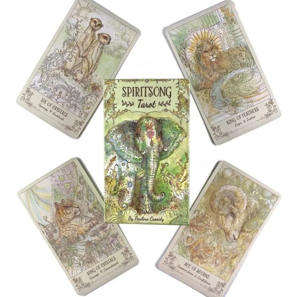 Mazzo di Tarocchi Spiritsong 10,3*6cm, Gioco da Tavolo per Feste, Carte Oracolo per Divinazione e Predizione