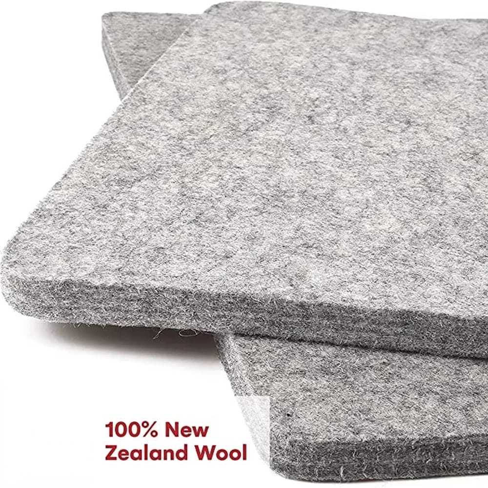 13.5×17 Inch Wool Ironing Mat for Quilting - New Zealand Wool Pressing Pad,Iron The Protective Mesh and Silicone Iron Rest Pad