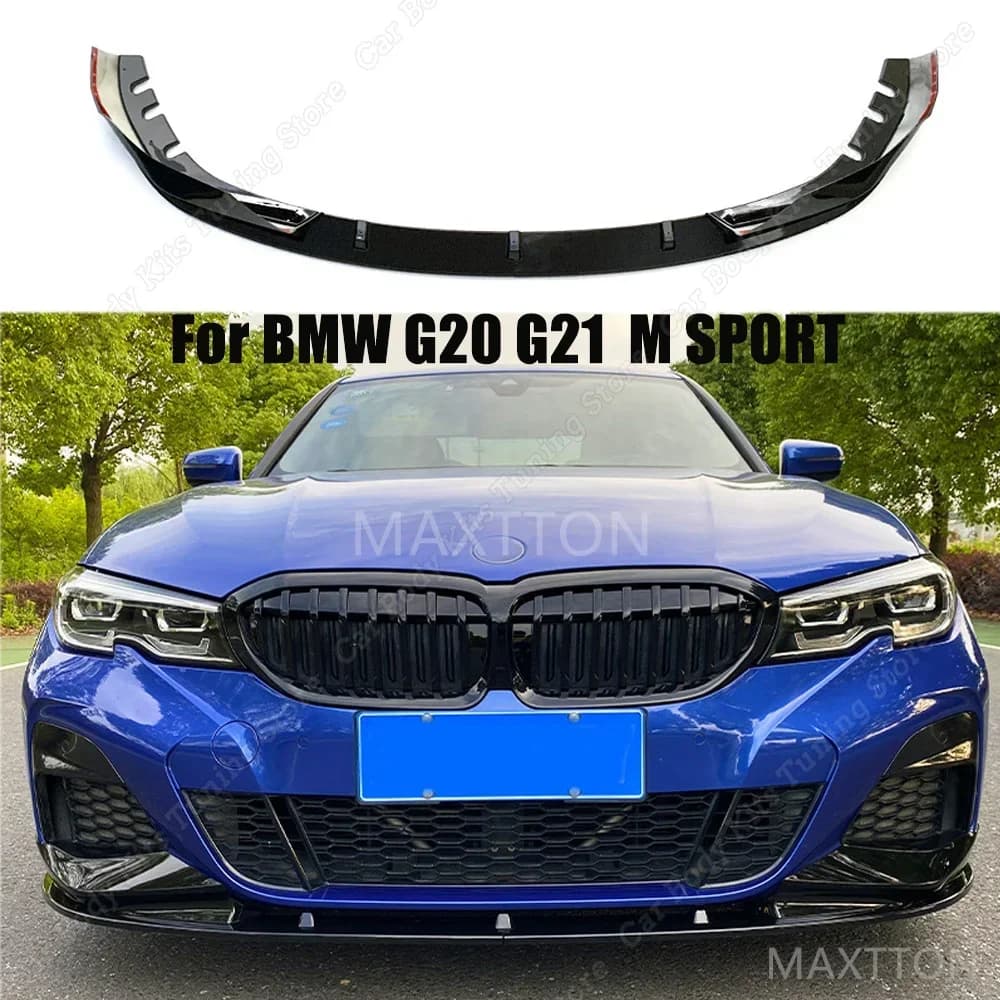 For BMW G20 G21 Front bumper Splitter Lip Spoiler Protector Spreader 3 Series 320i 320d 330i M340i Berlina/Summer 2019- 2022