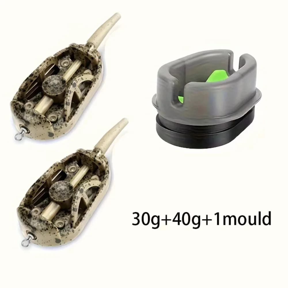 20g/30g/40g/50g/60g Method Feeder Lead Weight Mold Included Carp Feeder Kit European Type Cage Style Fishing Feeder Device