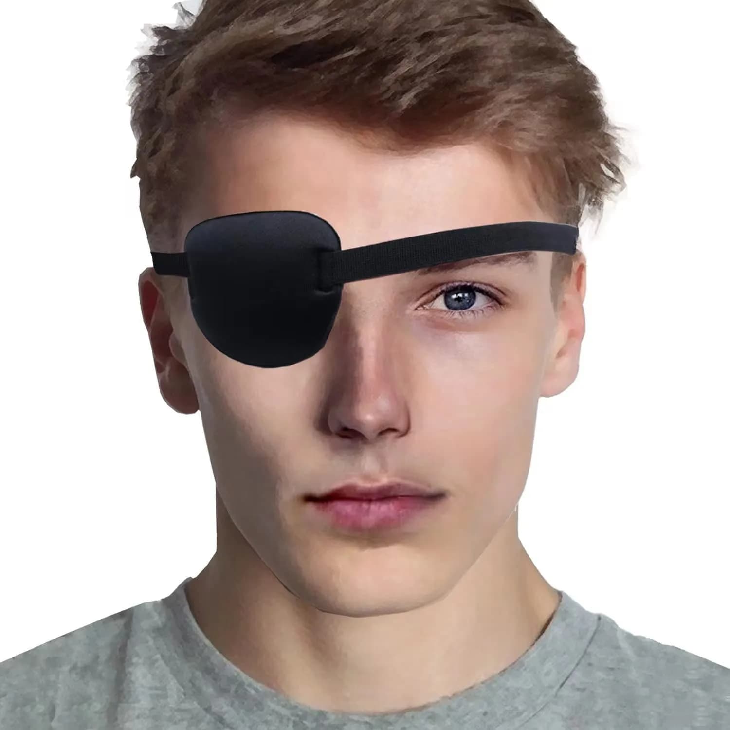 1 Pezzo di Cerotti Oculari Regolabili Morbidi per Adulti e Bambini, per Ambliopia e Occhio Pigro, per Occhio Sinistro o Destro