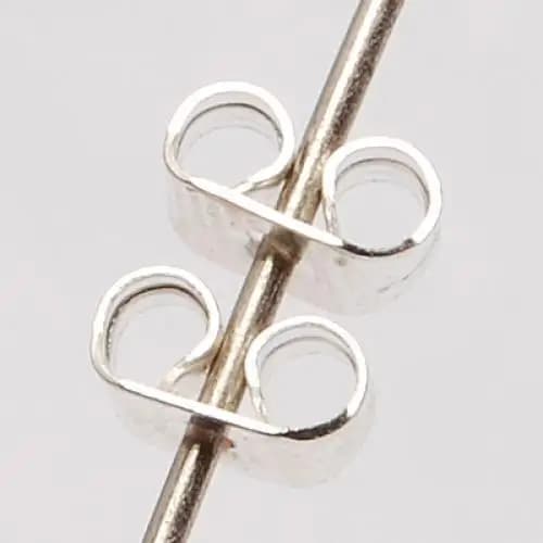 Wholesale 50 pieces of butterfly earrings in ARGENTO, ear results 3x5 mm