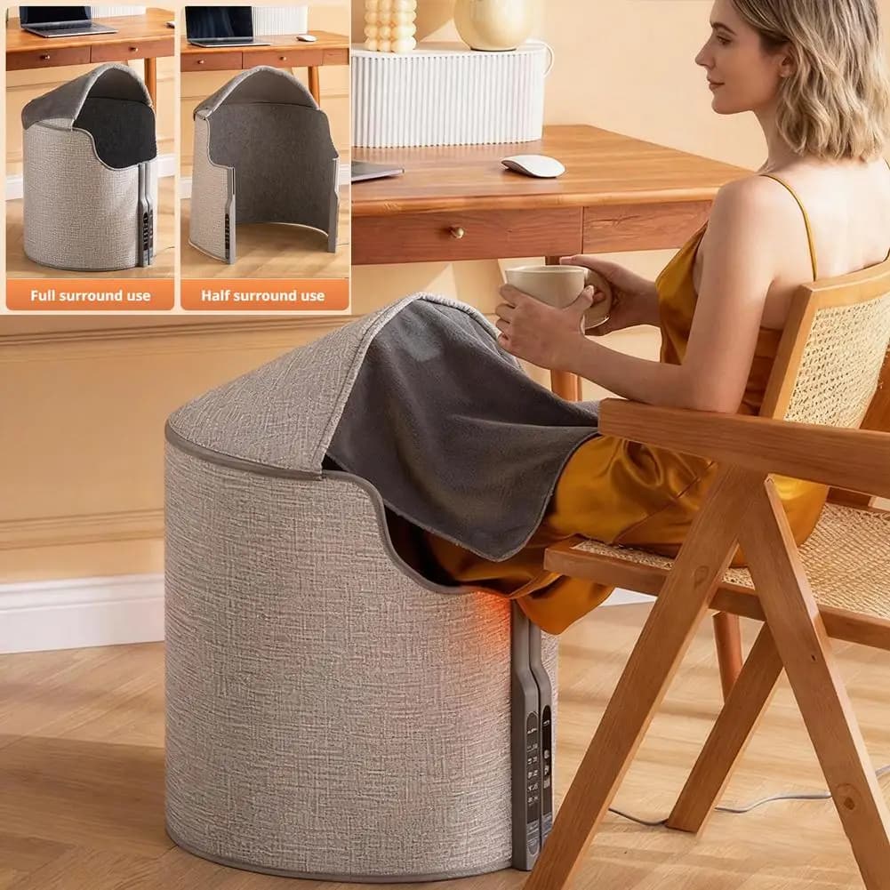 Coperta in pile di peluche con display LCD a 5 livelli, riscaldamento rapido, riscaldatore circolare portatile sotto il tavolo, scaldamuscoli, scaldamuscoli