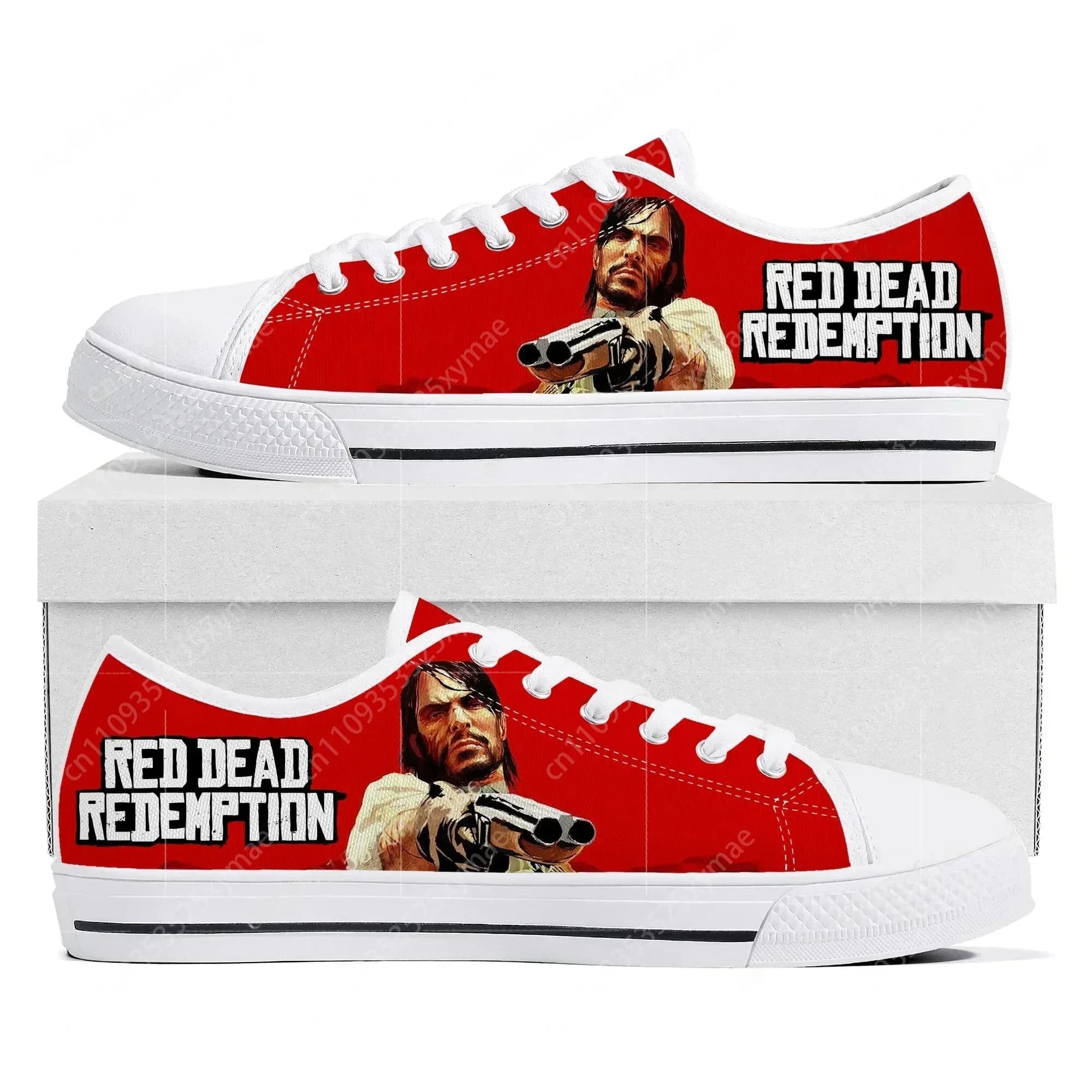 Video Game Red Dead Redemption Low Top Sneakers Women Men Teenager Canvas Fashion Sneaker Couple Custom Built Shoes