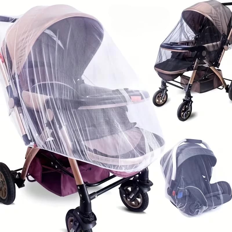 Zanzariera per passeggino, protezione completa in rete ultra fine e densa, protezione dagli insetti in poliestere per passeggino, per esterni