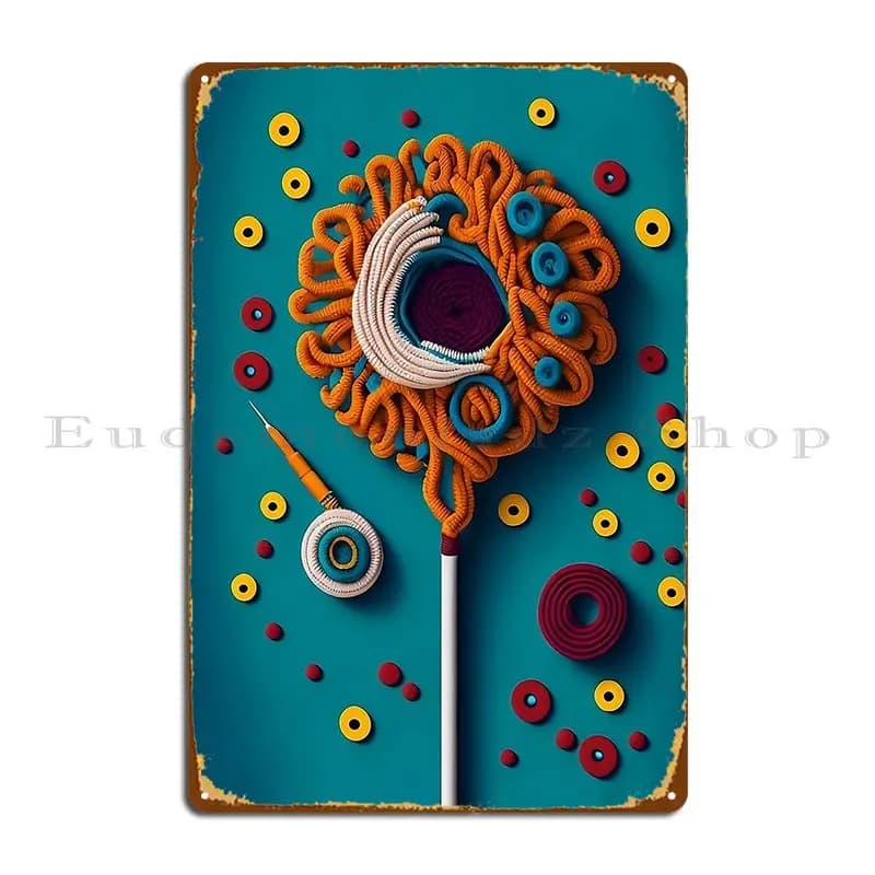 Hooked On Crochet Magic Metal Sign Poster Personaggio Cinema Personalizza Poster con targa in metallo da cucina arrugginita