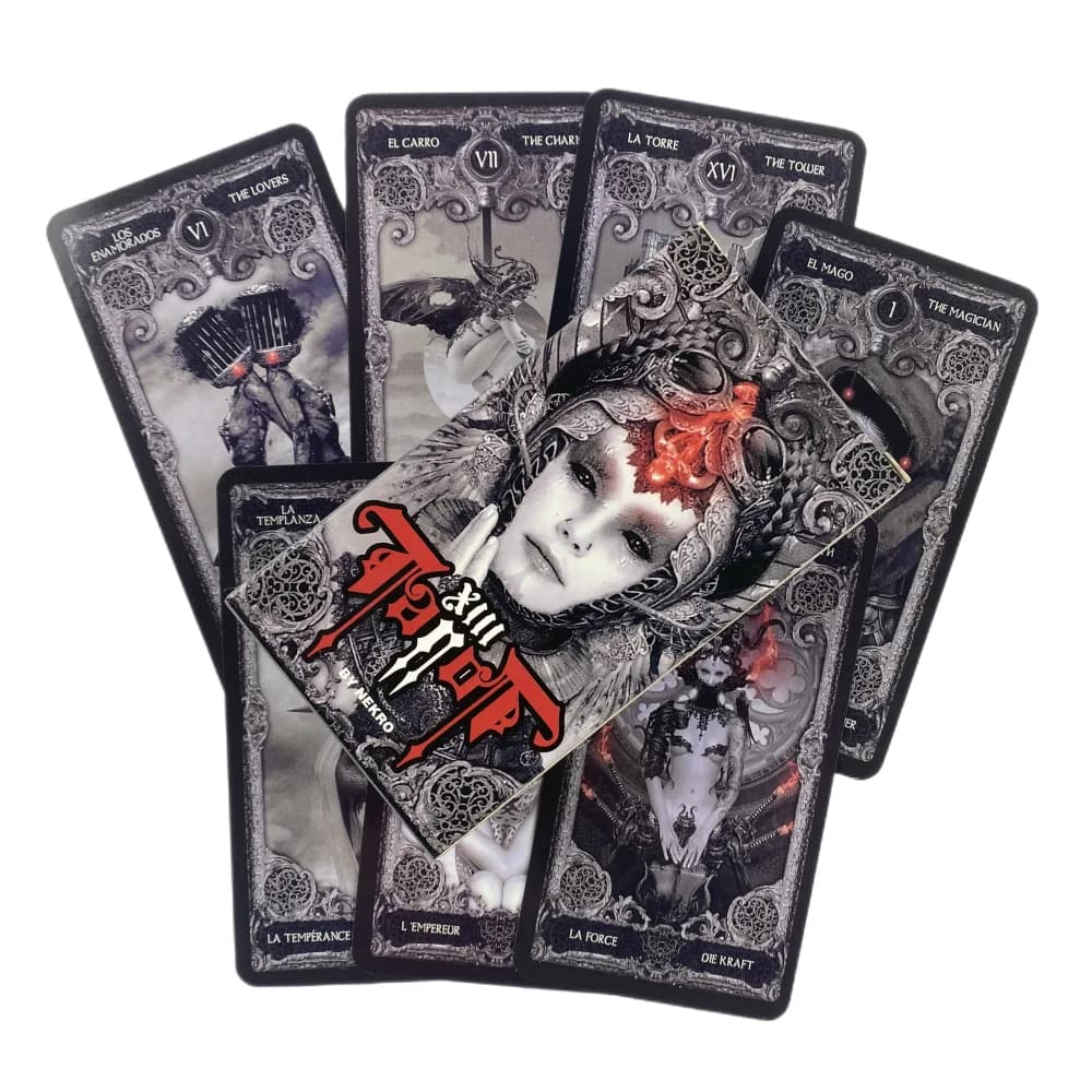 Xiii Dark Tarot Cards Divination Deck Versioni inglesi Edizione Oracle Board Giochi da tavolo per la festa