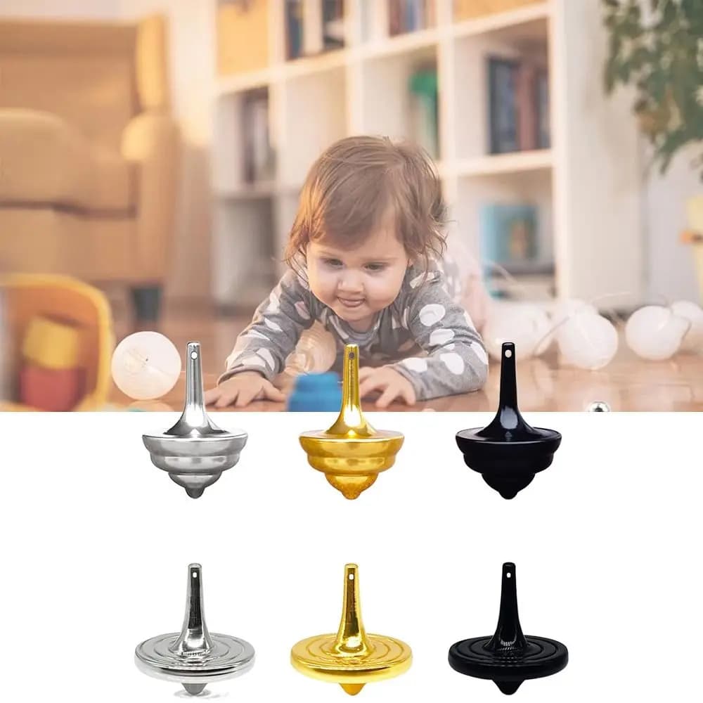 Mini Giroscopio in Metallo, Fidget Spinner Vintage in Lega di Zinco, Portatile e di Precisione, Spinner Giroscopico Perfettamente Bilanciato