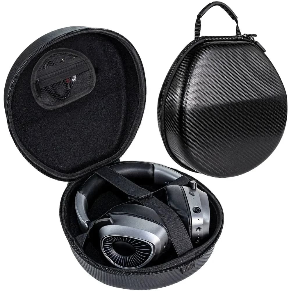 Black Case Wallet for Headphones Gaming, DJ, Studio Over-Ear 27x18x10cm, EVA Shoe Bag