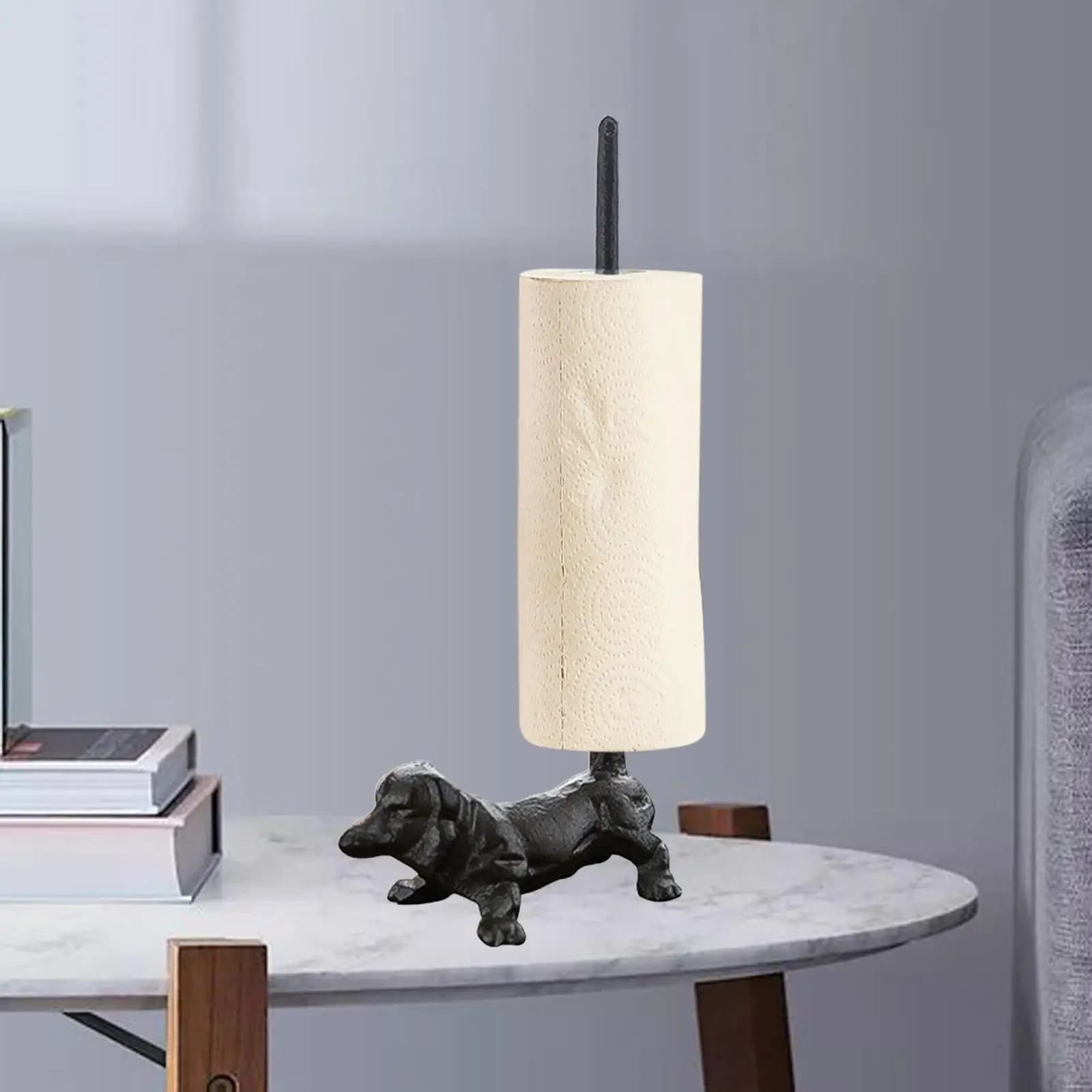 Portarotolo Decorativo in Ghisa Rustica per Tavolo da Pranzo, Soggiorno, Bancone, Bagno, Regalo di Nozze