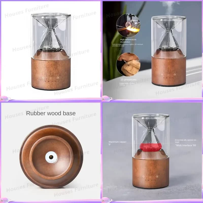 230 Solid Wood Essential Oil Diffuser Ultrasonic Aromatherapy Humidifier Plug in Timer 2 8H Atomizer Spray for Bedroom Home