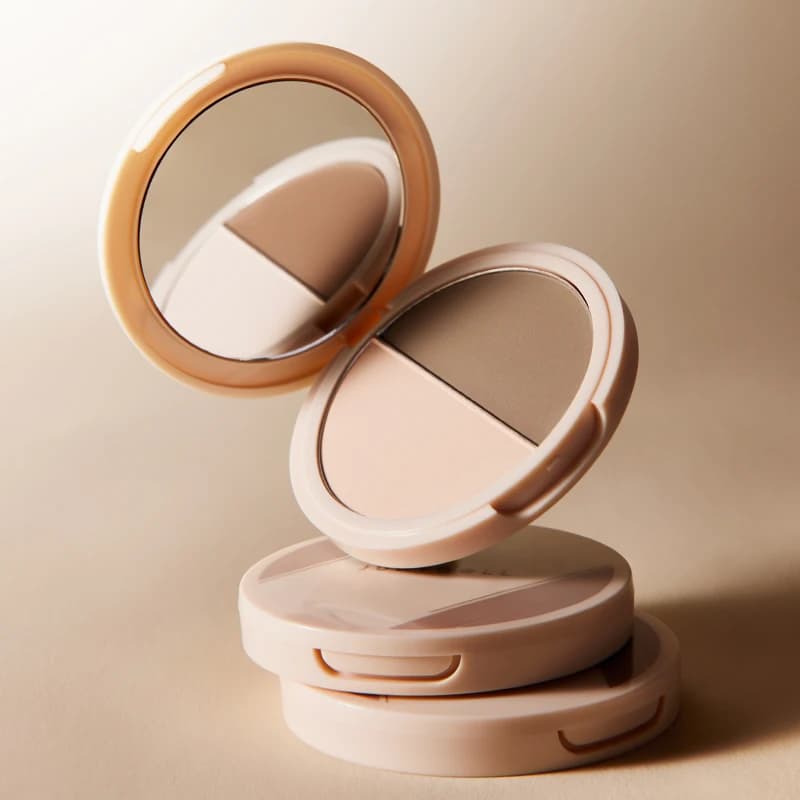 JUDYDOLL Palette Contouring 2-in-1, per contouring, ombreggiatura del naso e illuminante, scolpisce e definisce i contorni del viso.