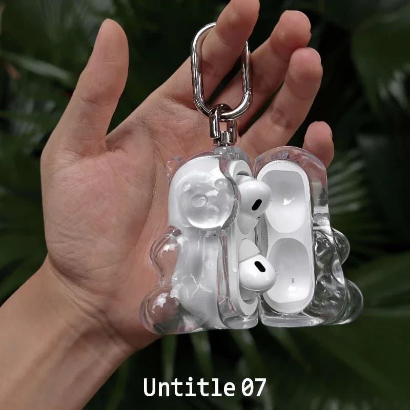 Custodia per cuffie Gummy Bear Orsetto carino per Airpods 4/3/Pro/Pro2 Custodia per cuffie trasparente Accessori per cuffie