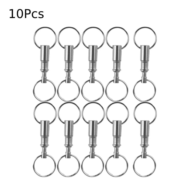 10pcs Dual staccabile portachiavi a sgancio rapido portachiavi a scomparsa portachiavi accessorio Lock Holder anelli doppi rimovibili