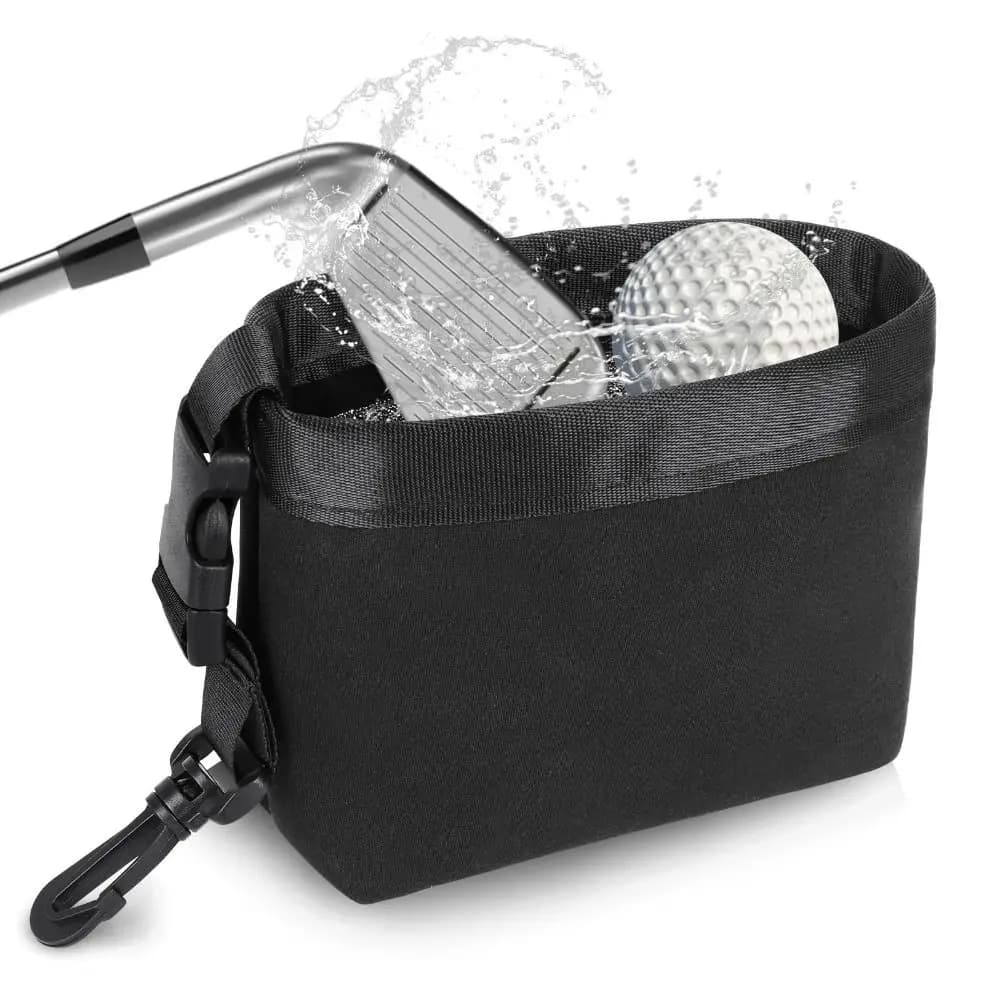 Panno in microfibra per la pulizia delle mazze da golf, professionale e resistente, con custodia multifunzionale per il lavaggio delle palline da golf